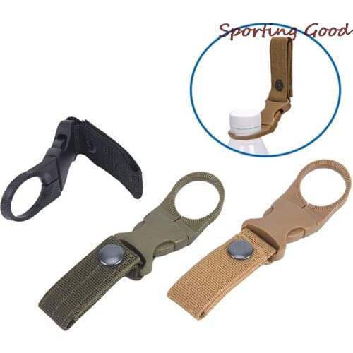 1pcs Water Bottl Clip Outdoor Military Nylon Webbing Buckle Hook EDC Climb Carabiner Belt Backpack Hanger