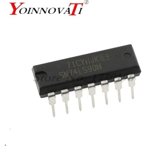10pcs/lot 74LS90 SN74LS90N SN74LS90 DECADE COUNTER DIP-14