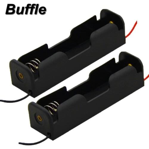 2pcs/lot 1-slot 18650 Battery 3.7V Charging Box Single Clip Holder Case Cable Length with 150mm Wire Leads