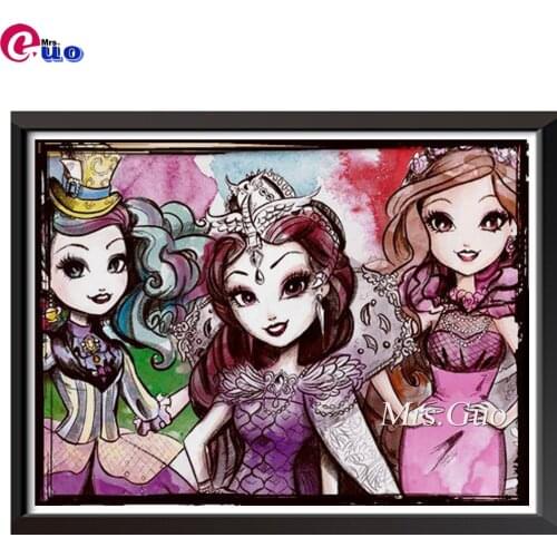 Full Square/Round Drill 5D DIY Diamond Painting Pretty Girl 3D Diamond Embroidery Cross Stitch Cartoon Princess 5D Home Decor