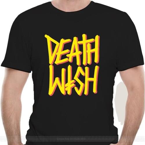DEATHWISH DEATHSTACK BLACK YELLOW T-SHIRT S M L XL NEW - SKATE SKATEBOARD BAKER