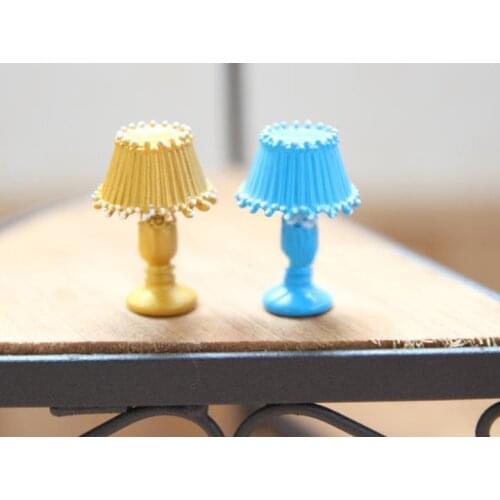 G10-X030 children baby gift Toy 1:12 Dollhouse mini Furniture Miniature rement accessories Colorful table lamp 1pcs