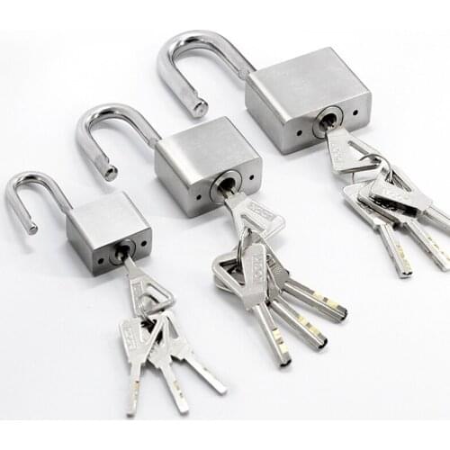 304 Stainless Steel Childrens Window Lock Key Portable Street Small Padlock Garage Door Closet Outdoor Anti-theft Lock Security