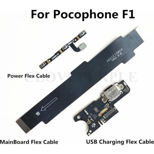 Power Volume & USB Charging Board Flex Cable & Motherboard MainBoard Connections Line Flex Cable For Xiaomi Pocophone F1 mi F1