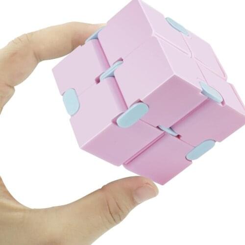 Fingertip Decompression Toy Infinity Magic Cube Square Puzzle Toys Relieve Stress Funny Hand Game Four Corner Maze Toys