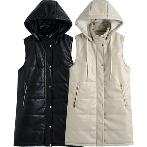 JUN WU Women's Hooded Vests