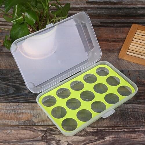 Refrigerator Eggs Storage Box 15 Eggs Holder Food Storage Keep Fresh Container Case 15 Grid Picnic Food Clear Storage Box Useful