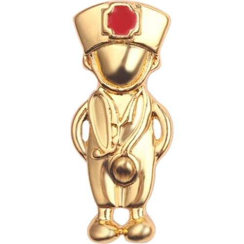 Creative Doctor Character Brooch 2 Colors Medical Brooches Exquisite And Chic Jewelry For Doctor Friend Or Daily Decoration