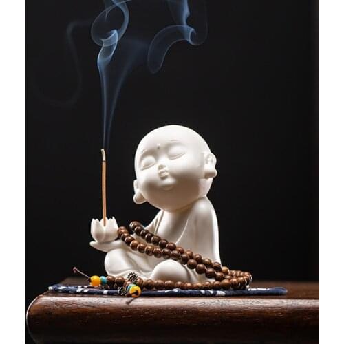 Creative Chinese ceramic ornaments household line aromatherapy burner incense stick incense tray sandalwood seat indoor