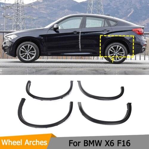 Car Wheel Arches Eyebrow Fender Mudguards For BMW X6 F16 2015 - 2018 Car PP Fender Flares Arches Wheel Eyelid Eyebrow