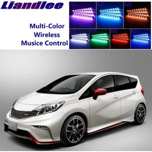 LiandLee For NissanVersa Versa Note E12 2012~2019 Car Interior UnderDash FootWell Seat Accent Music Rhythm Ambient Light
