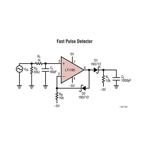 LT1195CS8 LT1195 - Low Power, High Speed Operational Amplifier