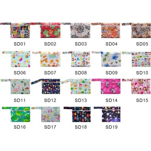 [Mumsbest] 1 Pc Mini Small Wet Bag For Mom And Baby Nursing Pocket Organizer Waterproof Pouch For Stroller Mini Diaper 15-18cm