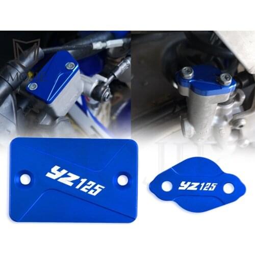 Motorcycle CNC Front Rear Brake Fluid Reservoir Cap Cover For Yamaha YZ125 YZ 125 2003-2007 2004 2005 2006 Brake Fluid Cover
