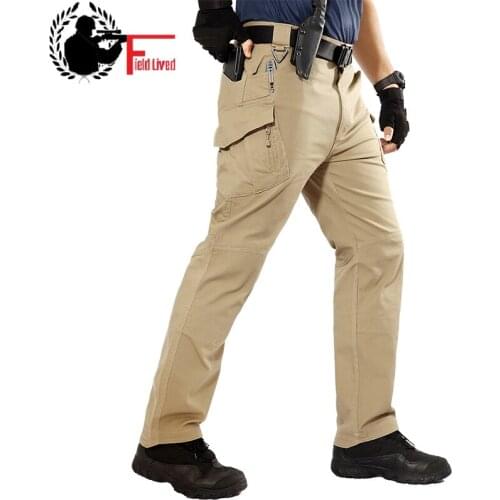 Mens Cargo Pants Military Style Tactical Pant Army Green Men 2020 Canvas Jogger Cargo Elastic Waist Loose Military Trousers Male