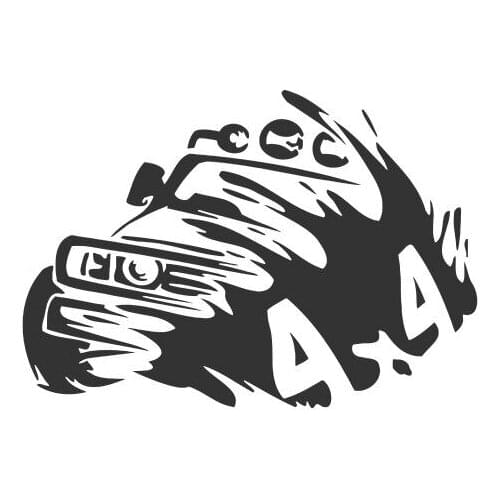 Cool Atmosphere Car Car Decals Four By Four Numbers Image Car Mural Car Tires With Rim Rainproof FA835