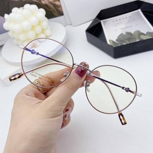 Titanium Frame Transparent Round Glasses High Quality Eye Glasses Men 2020 Rose Gold Optical Myopia Nerd Reading Spectacle Frame