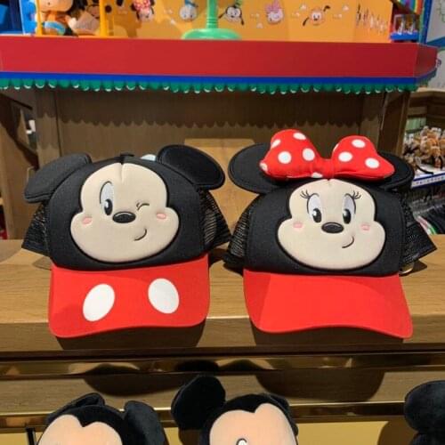 Authentic Shanghai Disney Purchasing Mickey Minnie Childrens Gauze Breathable Sun Hat Sun Hat Hat