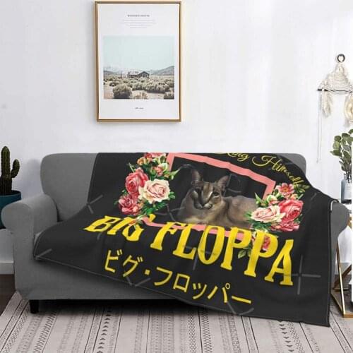 Big Floppa Floral Aesthetic Throw Blanket Covered Child Yoga Covers And Mats Closing Satisfied Strandlaken Feathers