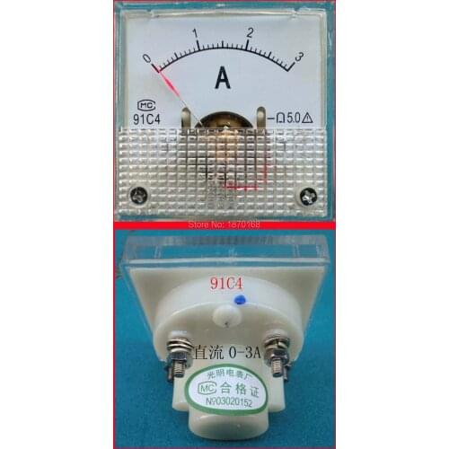 DC 0-3A 3A Analog Ammeter Panel AMP Current Meter Gauge Amperemeter Amperimetro 91C4 Discount