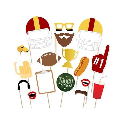 PZ046 17pcs American Football Party Outdoor Sports The World Cup Styling Birthday Wedding Supplies Photo Props