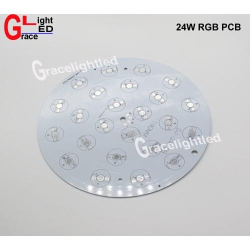 1pcs 24W LED RGB High Power Heat Sink \ Diameter 190mm Aluminum Base Plate White Ciruit Board for Growth /fish tank DIY