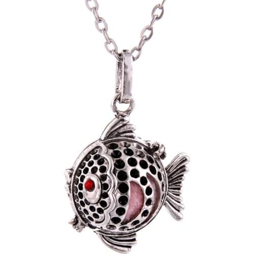 A variety of styles Round drill Ball Pendant Aromatherapy locket Diffuser Necklace fit Aromatherapy Ball Fine Jewelry Girl Gift