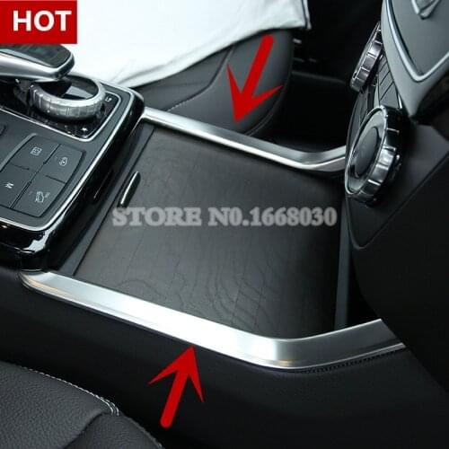 Inner Center Console Water Cup Holder Cover Trim 2pcs For Benz ML W166 2012-2015 GL X166 2013-2015 Car accesories interior