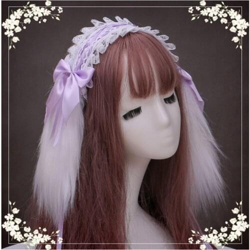 Japanese Soft Sister Lolita Hair Band Hand Made Hairpin Lace Side Clip Lolita Sweet Daily Hairband Cute Bowkont Hair Accessories