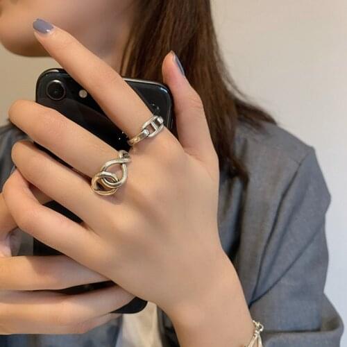 VENTFILLE 925 Sterling Silver Cross-Shaped Ring Female Index Finger Fashion Personality Niche Design Cold Wind Simple Jewelry