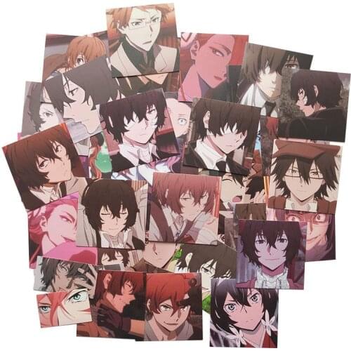 Anime Bungou Stray Dogs Stickers Dazai Osamu Nakahara Chuya PVC Sticker Nakajima Atsushi Cute Gifts For Girls CS639