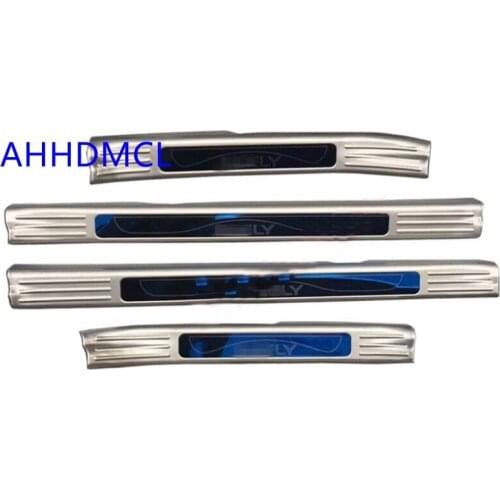 Car Welcome Pedal Threshold Strip Door Sill Strip For Geely Vision S1 2018 2019 2020
