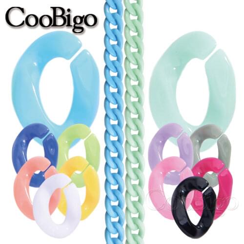 50Pcs Acrylic Chain Links Loose Beads for Masks DIY Belt Glasses Chain Bag Strap Earrings Bracelet Necklace Jewelry Accessories