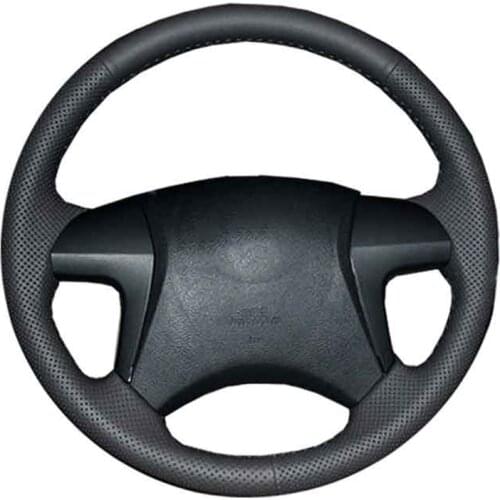 Car Steering Wheel Cover For Toyota Highlander Camry Fortuner Hilux Customize DIY Steering Wrap Microfiber Leather Hand Sewing