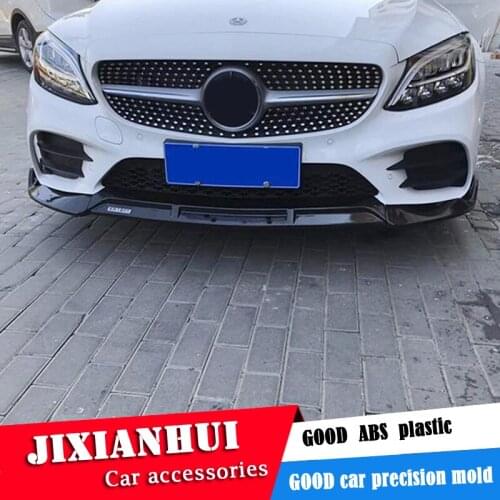For W206Body kit spoiler 2019-2020 For Mercedes-Benz C-class ABS Rear lip rear spoiler front Bumper Diffuser Bumpers Protector