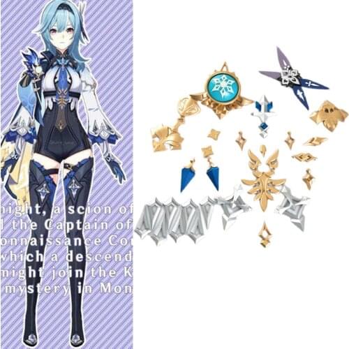 Genshin Impact Eula Cosplay Costume Accessories Halloween Costume Props