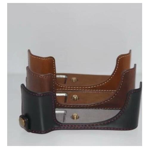 Leather Camera Bag Bottom Case Half Body Cover for Canon G1XIII G1X III G1X Mark3 Half Body Set Cover with Battery Opening