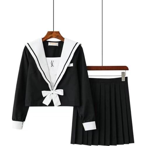 New Arrival Long Sleeved Korean School Girl Cosplay School Uniform Sets School Student College Japanese School Uniforms Female