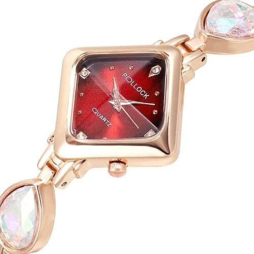 New Fashion Watch Women Water Diamond Creative Watch Women Quartz Bracelet Wrist Quartz Watch