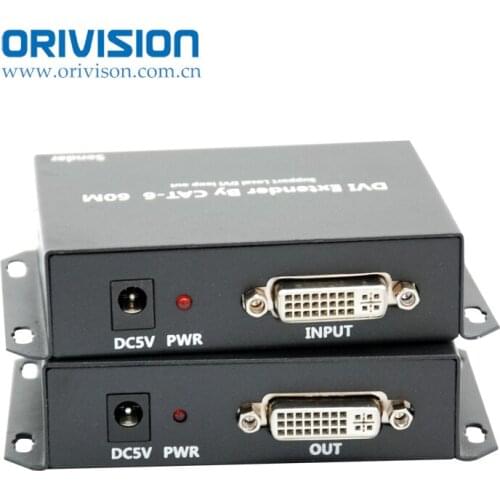 ORIVISION DVI Extender over Single cat5E/6 Local DVI loop out HD 1080P no loss of quality support HDMI 1.4a(60M)