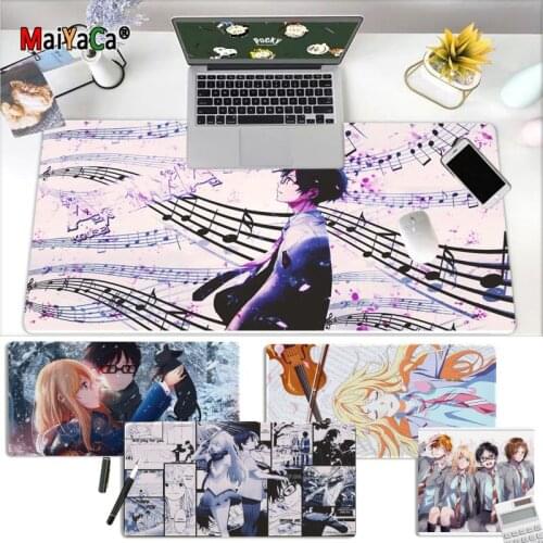 MaiYaCa Custom Skin Your Lie in April Rubber PC Computer Gaming mousepad Free Shipping Large Mouse Pad Keyboards Mat