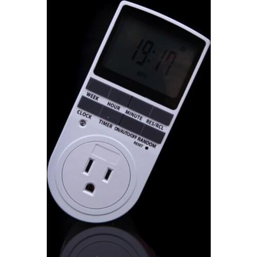 Digital Programmable Timer Socket Switch EU US Plug With Clock Wall Plug For Household Appliances Refrigerator LCD Display