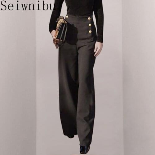 Seiwnibu Women's Straight Trousers