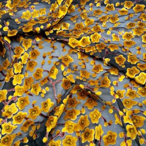 Dress Fabric Flocked DIY Silk rayon cheongsam soft material 114cm width fabric wedding dress decoration material fabric