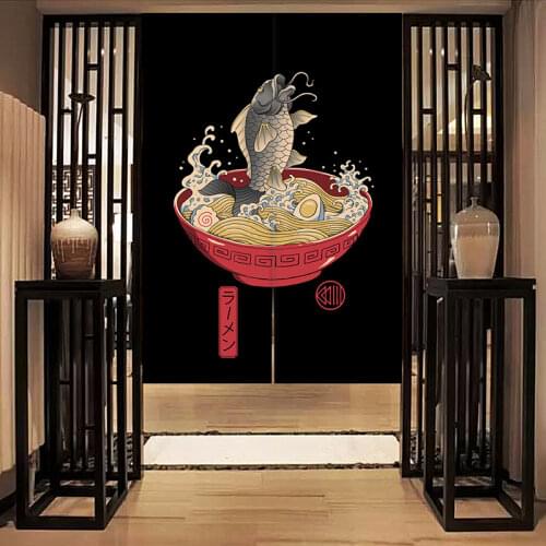 Japanese Restaurant Kitchen Door Curtain Partition Curtain Hanging Curtain Ramen Shop Decoration Noren
