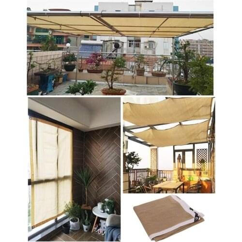 Shade Panel Shade Fabric Sun Shade Cloth Taped Edge With Grommets Sun-Block Mesh Shade for Pergola Cover Canopy 6.5ftx6.5ft
