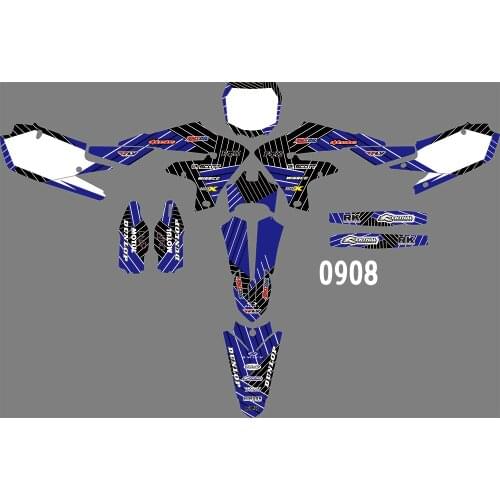0908 Motorcycle Team Graphic & Backgrounds Decal Sticker Kits for Yamaha YZF450 2018 2019