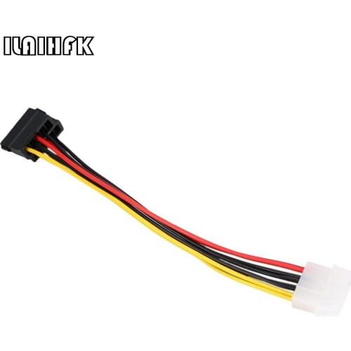 4 Pin Ide Molex Naar 2 Van 15 Pin Serial Ata Sata Hdd Power Adapter Cable Lichtgewicht Y Splitter Dual hard Drive Kabel