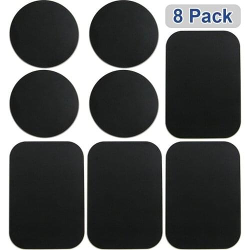 8pcs Metal Plates Sticker Car Mount Replace Metal Adhesive Plate For Magnetic Phone Car Holder Super Thin Steel Insert Plate