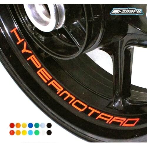 8 X CUSTOM Inner Rim Decals Wheel Reflective Stickers Strips For DUCATI HYPERMOTAR 796 821 939 1100